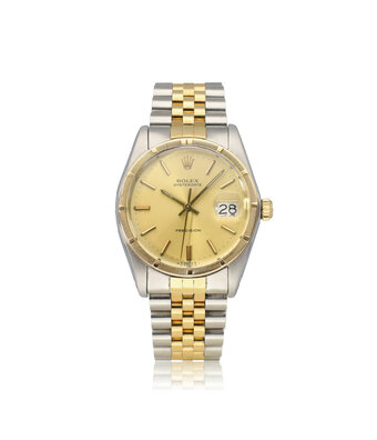 Rolex Oysterdate  34 steel - yellow gold champagne ETB Jubilee 75-serial - 1983