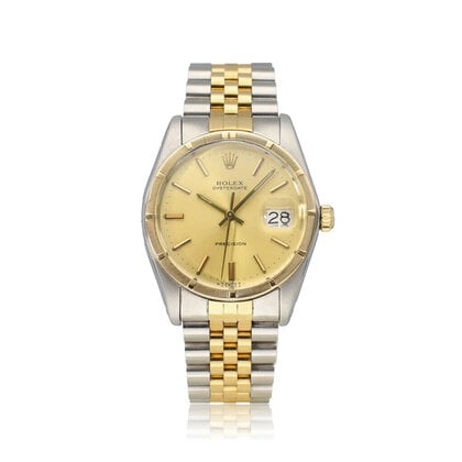 Oysterdate  34 steel - yellow gold champagne ETB Jubilee 75-serial - 1983