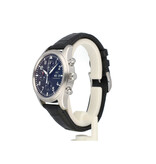 IWC Pilot's Watch Chronograph Automatic 42 steel fliegeruhr black 2006 B+P | NEW IWC STRAP