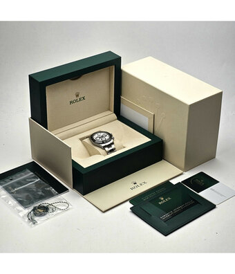 Rolex Daytona  40 NEW ROLEX SERVICE - 2022 B+P | steel Panda - white - ceramic