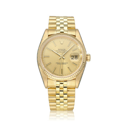 Datejust 36 NEW ROLEX SERVICE | yellow gold champagne tight Jubilee - 1981