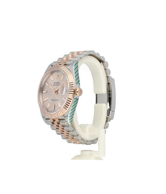 Rolex Datejust 41 - 2024 box + papers | steel - rose gold sundust - pink Jubilee