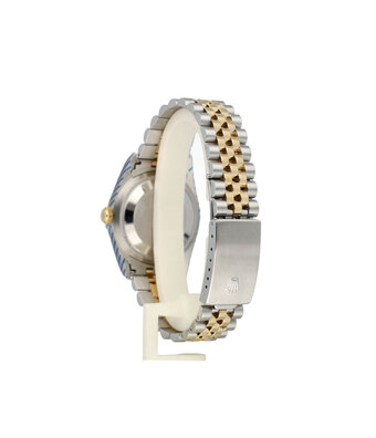 Rolex Datejust 36 NEW ROLEX SERVICE - 2004 B+P | steel - gold champagne diamond domed Jubilee