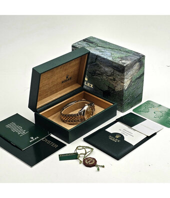 Rolex Datejust 36 NEW ROLEX SERVICE - 2004 B+P | steel - gold champagne diamond domed Jubilee