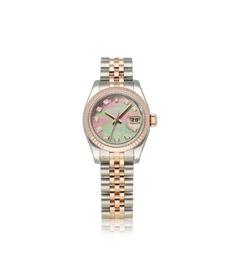 Rolex Lady-Datejust 26 MOP - pearl 2011 + papers | steel - rose gold diamond Jubilee