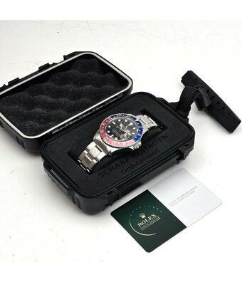 Rolex GMT-Master II 40 NEW ROLEX SERVICE - 1970 + papers | Pepsi steel matte rivet Oyster 255-se