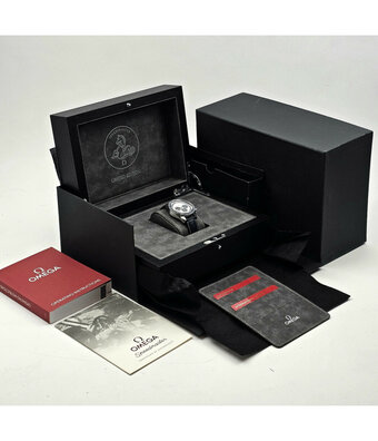 Omega Speedmaster  40 - 2016 B+P | steel leahter white - blue dial