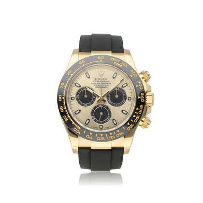 Daytona  40 Pikachu 2018 box + papers | yellow gold ceramic Oysterflex - rubber champagne