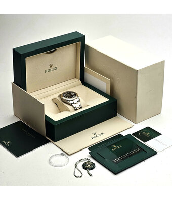 Rolex Datejust 41 NEW ROLEX SERVICE - 2022 B+P | steel - yellow gold black fluted Oyster