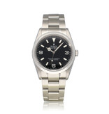 Rolex Explorer  36 steel black rehaut  / RRR M-serial - 2010 B+P
