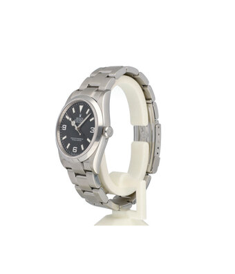 Rolex Explorer  36 steel black rehaut  / RRR M-serial - 2010 B+P