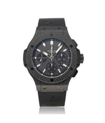 Hublot Big Bang Chronograph 44 steel carbon black rubber + box