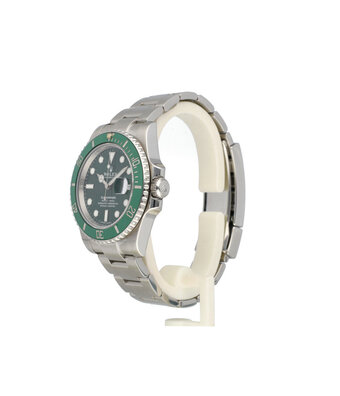 Rolex Submariner Date 40 NEW ROLEX SERVICE - 2017 B+P | steel green - Hulk ceramic