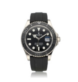 Rolex Yacht-master 42 white gold ceramic rubber Oysterflex 2022 box + papers