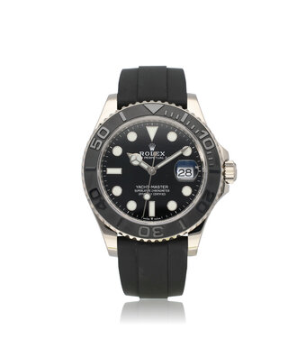 Rolex Yacht-master 42 white gold ceramic rubber Oysterflex 2022 box + papers