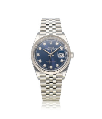 Rolex Datejust 36 NEW ROLEX SERVICE - 2021 B+P | steel blue diamond Jubilee