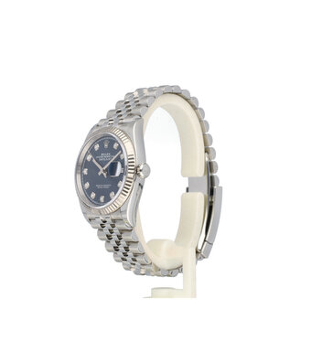 Rolex Datejust 36 NEW ROLEX SERVICE - 2021 B+P | steel blue diamond Jubilee