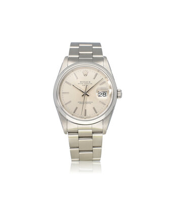 Rolex Date 34  steel N-serial 1991 | silver domed Oyster
