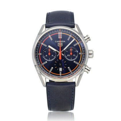 Carrera Chronograph 42 2023 box + papers | steel blue