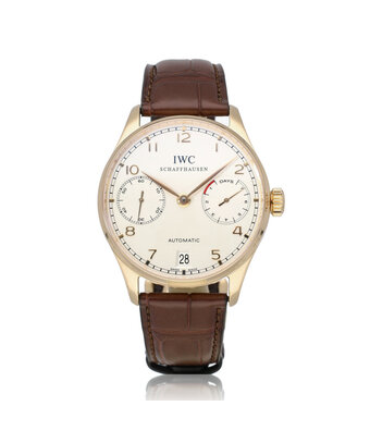 IWC Portugieser Automatic 7 days Power Reserve 42 NEW IWC STRAP | rose gold zilver