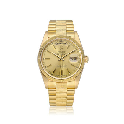 Day-Date 36 bark yellow gold champagne President L-serial - 1989