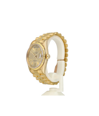 Rolex Day-Date 36 bark yellow gold champagne President L-serial - 1989