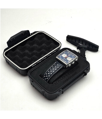 TAG Heuer Monaco Chronograph  NEW TAG HEUER STRAP | steel blue - red - McQueen