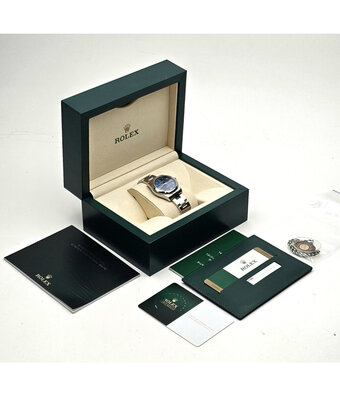 Rolex Oyster Perpetual 31 NEW ROLEX SERVICE | 2014 box + papers steel blue Oyster