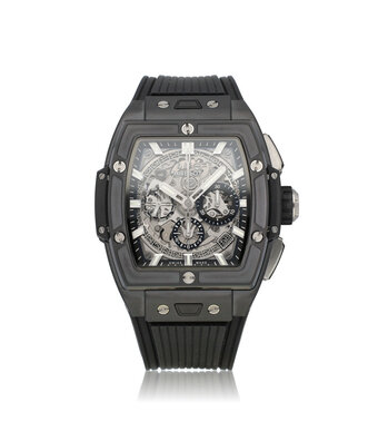 Hublot Spirit of Big Bang Ceramic Chronograph 42 ceramic Skeleton rubber strap 2025 B+P