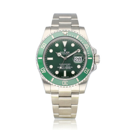 Submariner Date 40 Hulk 2010 B+P | NEW ROLEX SERVICE | green ceramic Oyster
