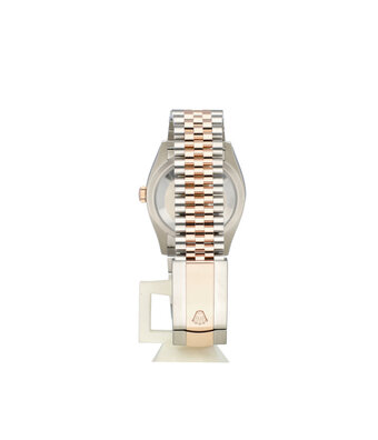 Rolex Datejust 36 2024 Jubilee box + papers | steel - rose gold grey / slate roman diamond