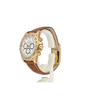 Rolex Daytona  40 NEW ROLEX SERVICE INC. STRAP | yellow gold white Zenith 1995