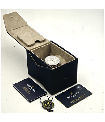 Breitling Navitimer Automatic GMT 41 steel silver 2024 box + papers