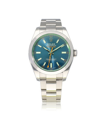 Rolex Milgauss 40 steel blue orange green Oyster 2023 B+P | ONE OF THE LAST