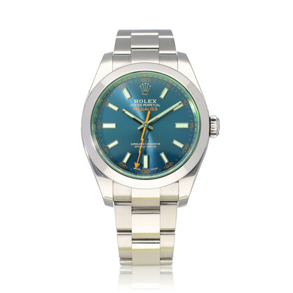 Milgauss 40 steel blue orange green Oyster 2023 B+P | ONE OF THE LAST