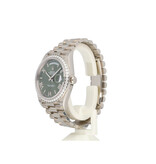 Rolex Day-Date 40 white gold - green - money dial factory diamond 2025 box + papers
