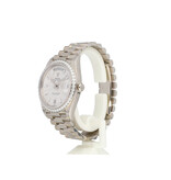 Rolex Day-Date 40 white gold meteorite factory diamond - baguette 2025 box + papers