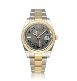 Rolex Datejust 41 - 2024 box + papers | steel - yellow gold slate roman Oyster Wimbledon