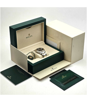 Rolex Datejust 41 - 2024 box + papers | steel - yellow gold slate roman Oyster Wimbledon