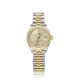 Rolex Lady-Datejust 28 - 2017 box + papers | yellow gold silver index Jubilee
