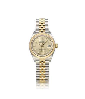 Rolex Lady-Datejust 28 - 2017 box + papers | yellow gold silver index Jubilee
