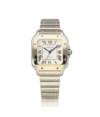 Cartier Santos de Cartier  Medium - 2021 box + papers | steel - yellow gold medium | ref. 4075 |