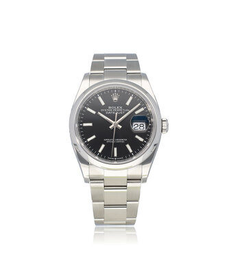 Rolex Datejust 36 - 2022 box + papers | steel black Oyster