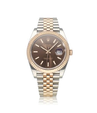 Rolex Datejust 41 - 2019 box + papers | steel - rose gold choco Jubilee