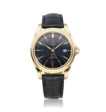 Omega De Ville GMT Automatic  NEW OMEGA SERVICE - B+P | OPEN DATE yellow gold black