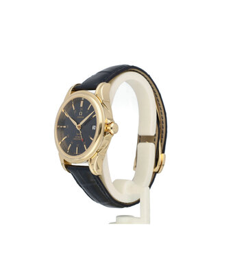 Omega De Ville GMT Automatic  NEW OMEGA SERVICE - B+P | OPEN DATE yellow gold black