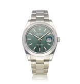 Rolex Datejust 41 - 2022 box + papers | steel mint green Oyster