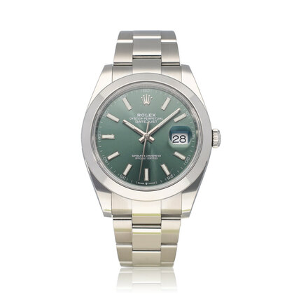 Datejust 41 - 2022 box + papers | steel mint green Oyster