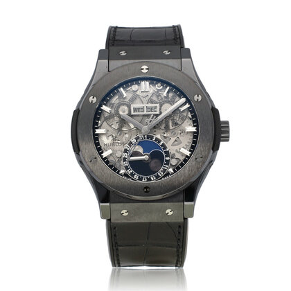 Classic Fusion Aerofusion Moonphase Black Magic 45 - 2022 box + papers | ceramic skeleton