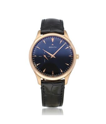 Zenith Elite Ultra Thin Small Second 40 gold folding clasp - 2019 B+P | rose gold - black - allig